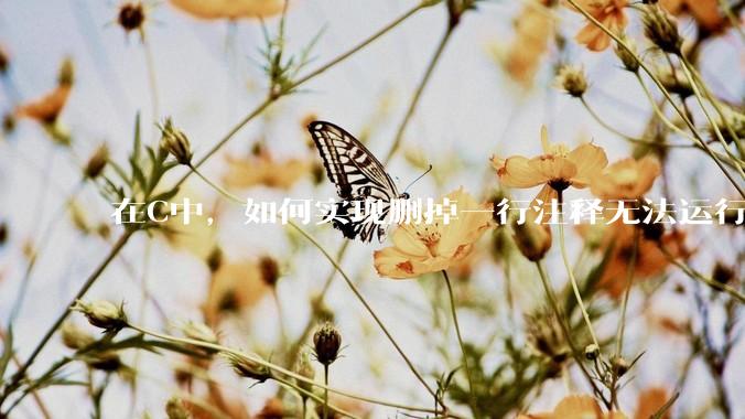 在C中，如何实现删掉一行注释无法运行？