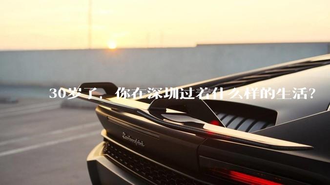 30岁了，你在深圳过着什么样的生活？